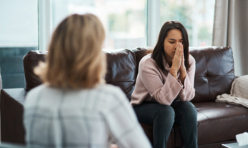 decorative - Shot of a young woman having a therapeutic session